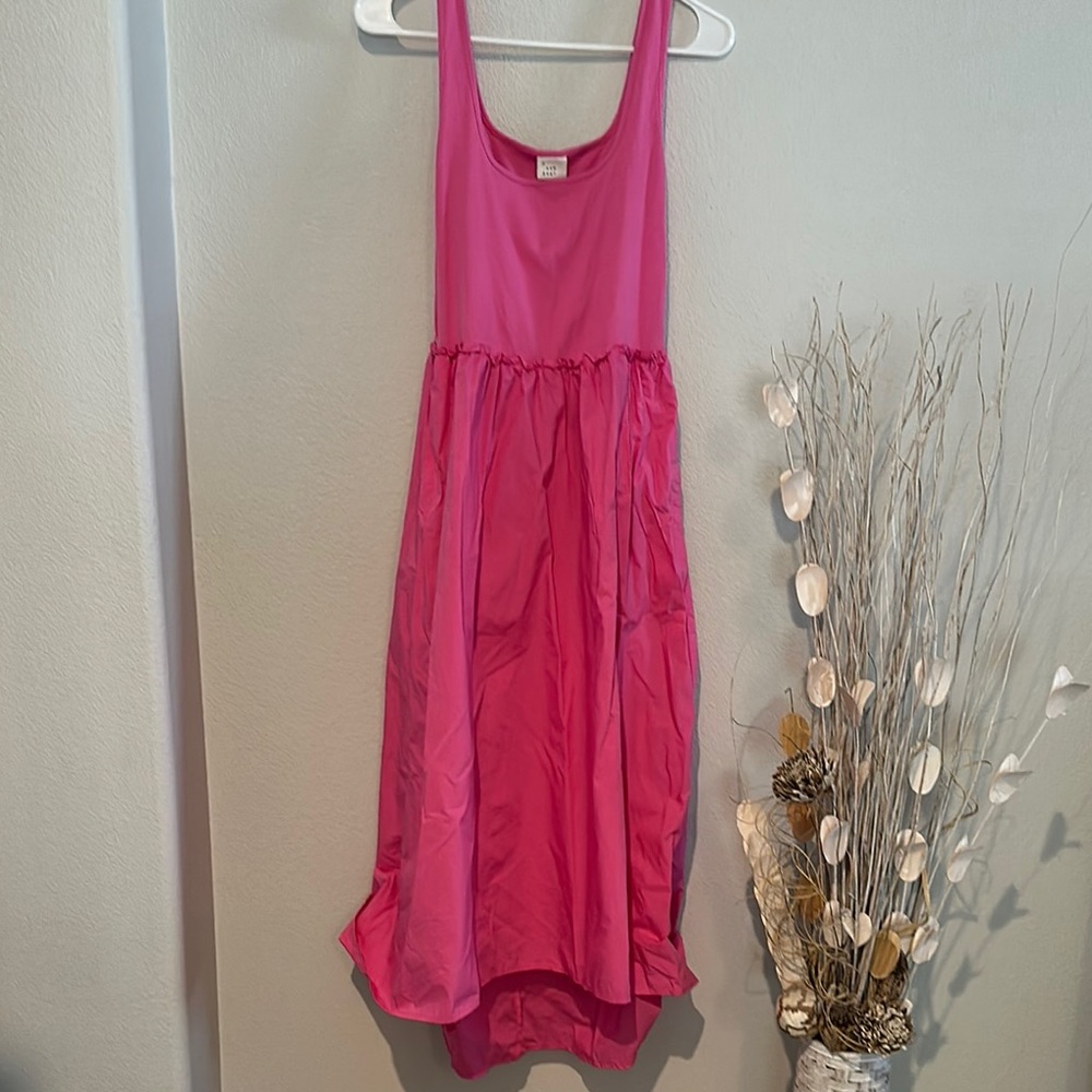 A New Day Pink Asymmetrical tank style Sundress